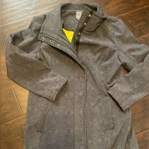 Title 9 Nine  Jacket Coat Womens XL gray Full Zip Pockets snaps too.darts.